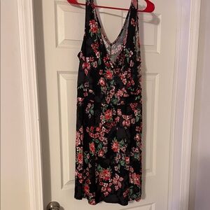 Maurices Black and Pink Floral Dress